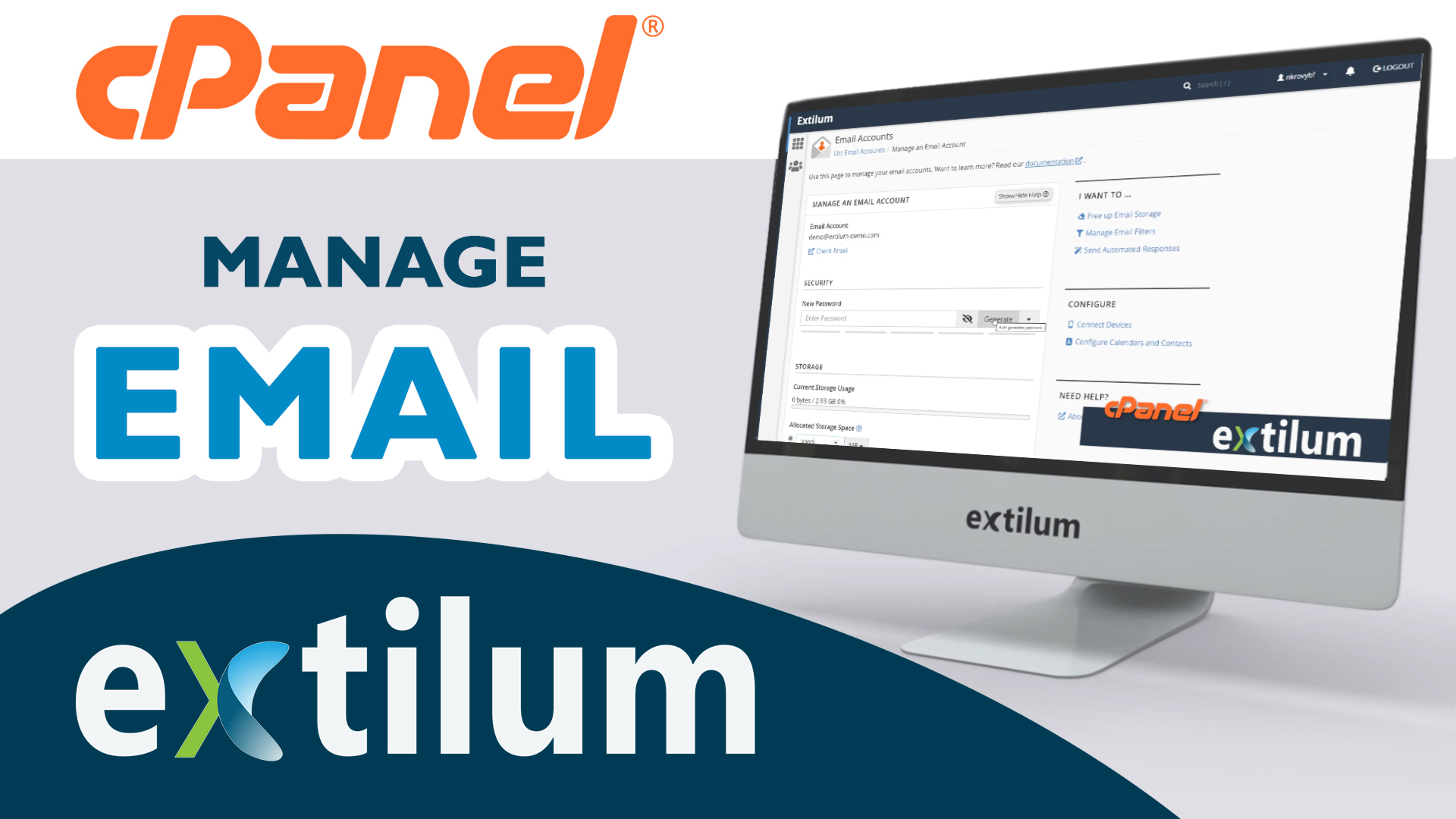Extilum cPanel - Manage Email