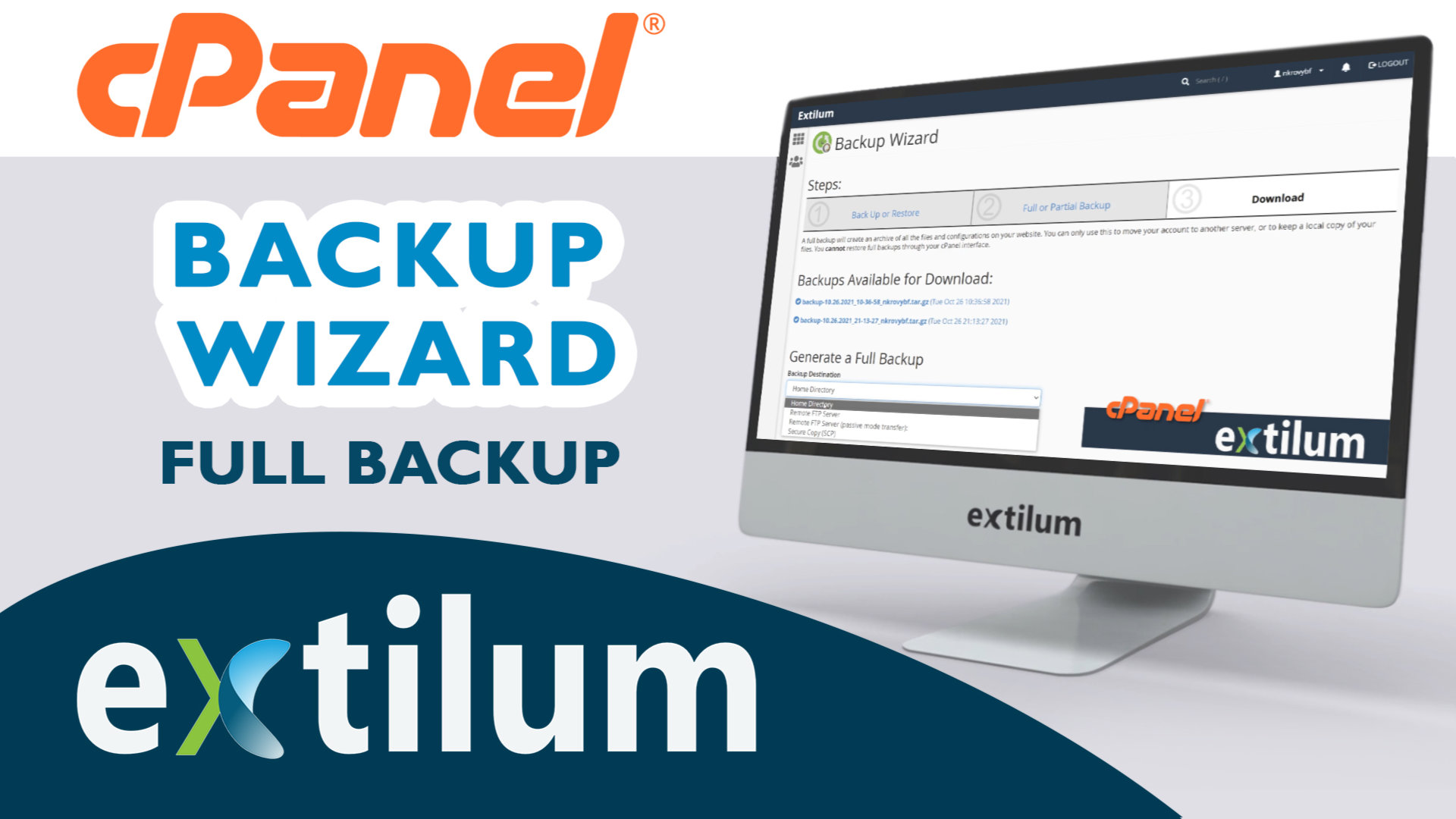 Extilum cpanel - File - Backup