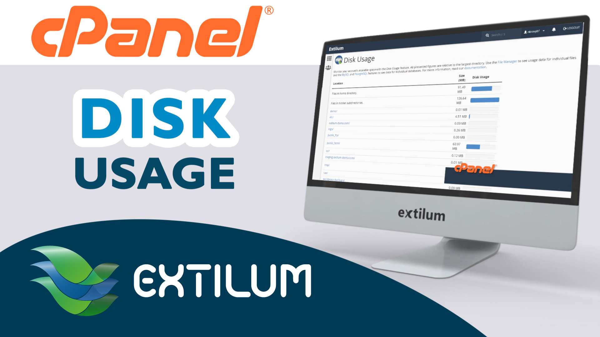 Extilum cPanel - File - Disk Usage