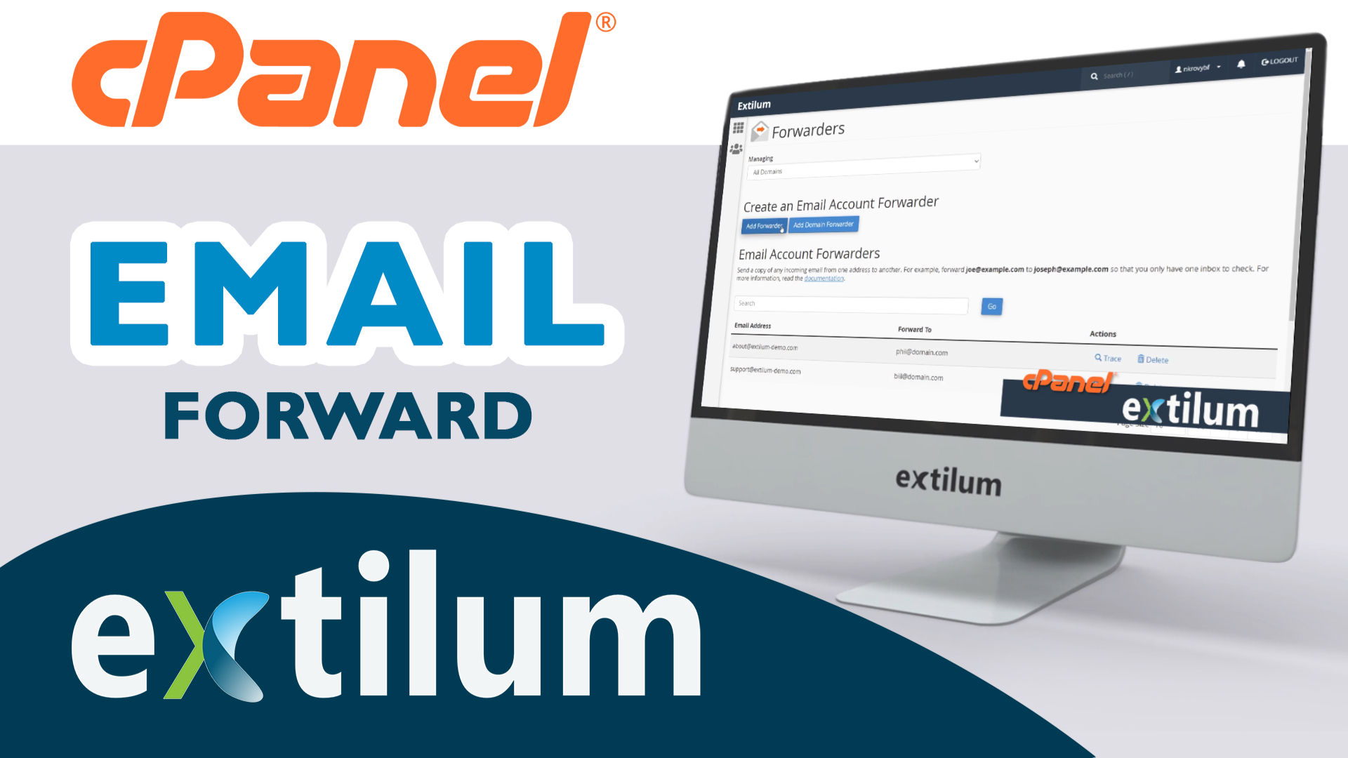 Extilum cPanel - Email forwards