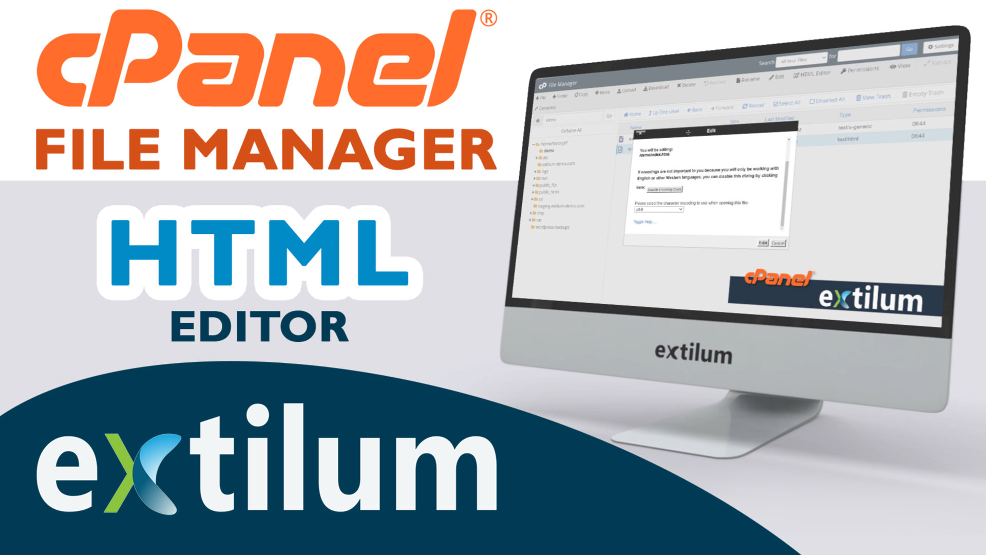 Extilum cpanel - file manager - html editor