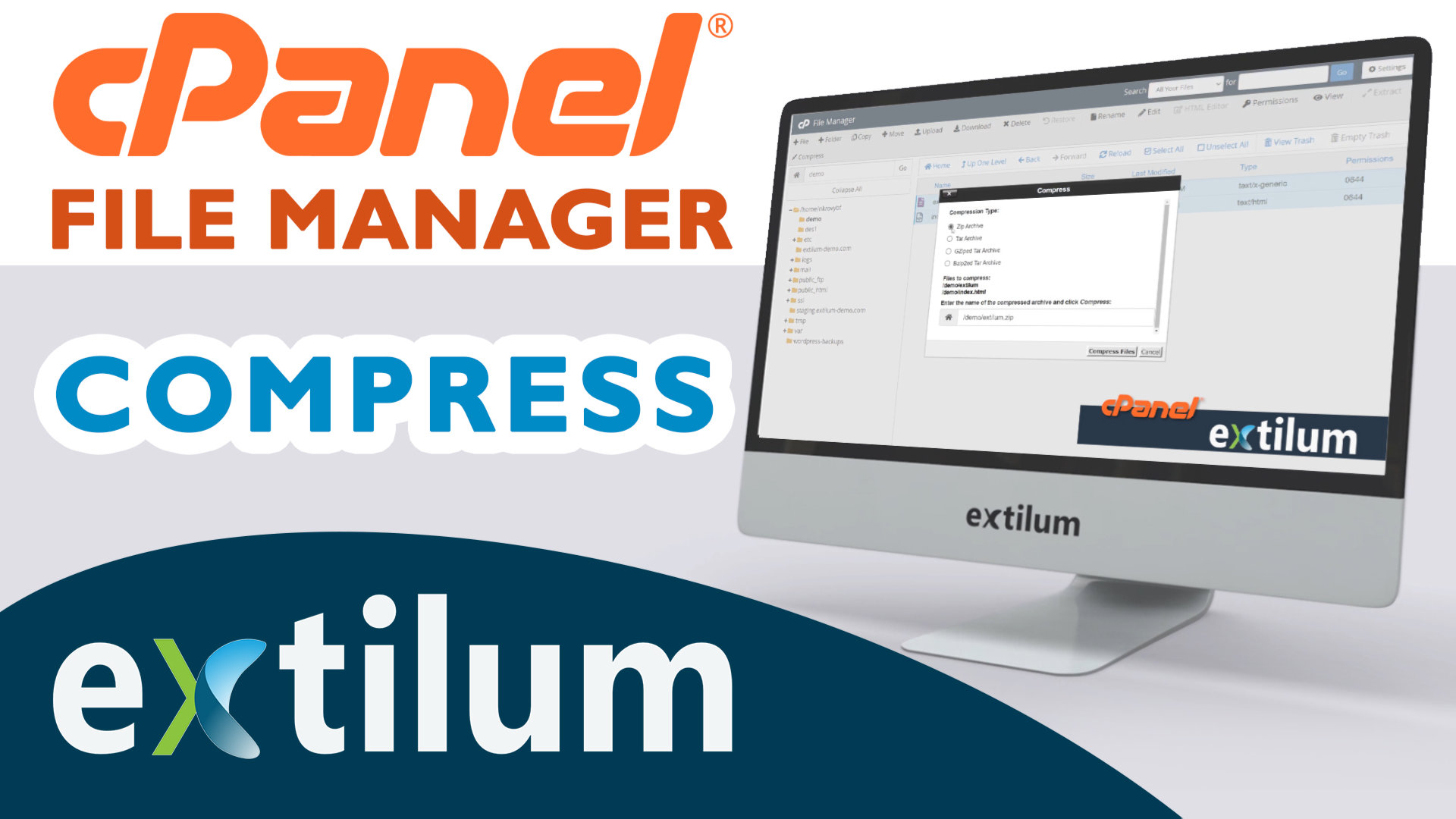 Extilum cpanel - file manager - compress