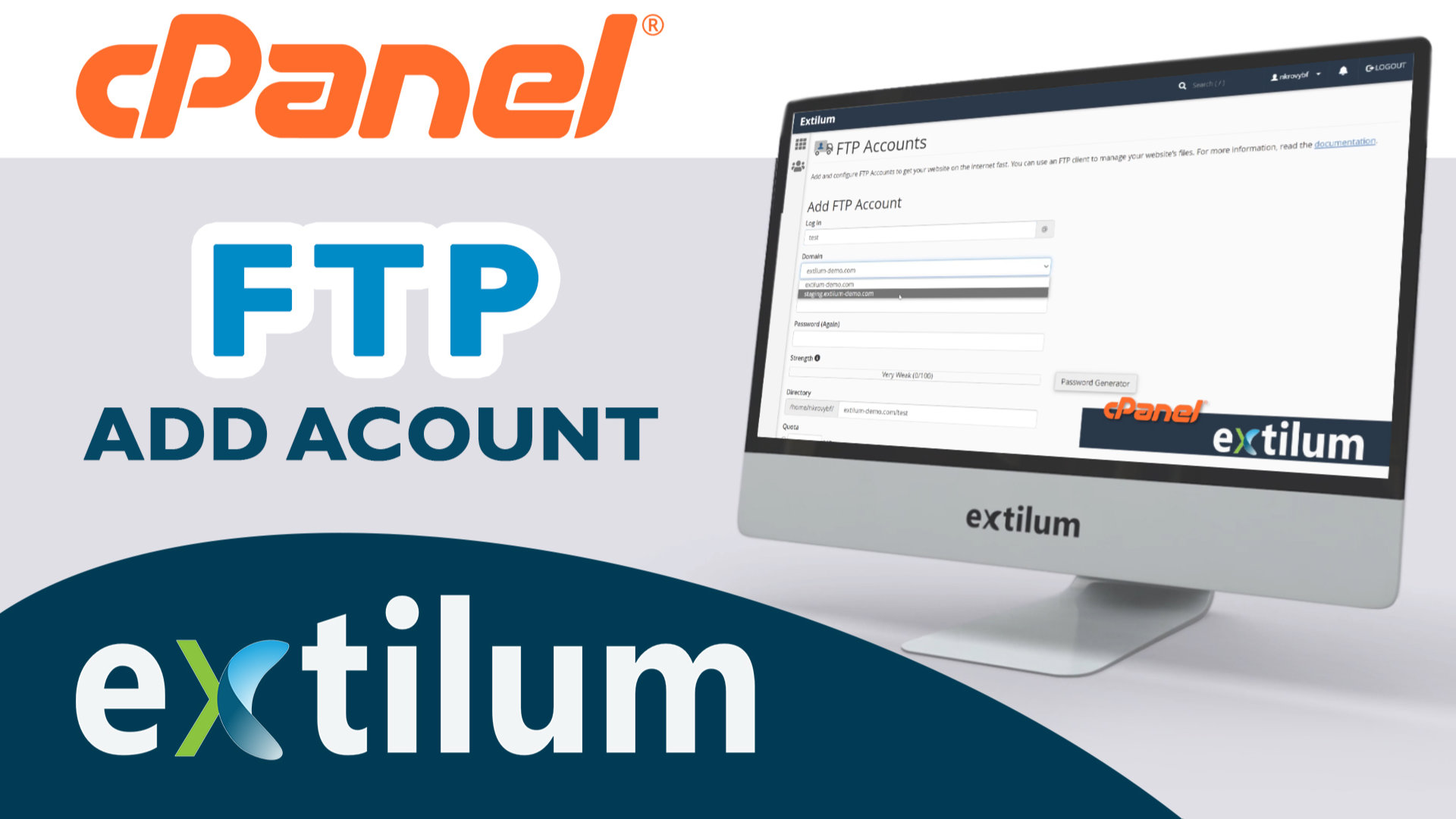 Extilum cpanel - add ftp account