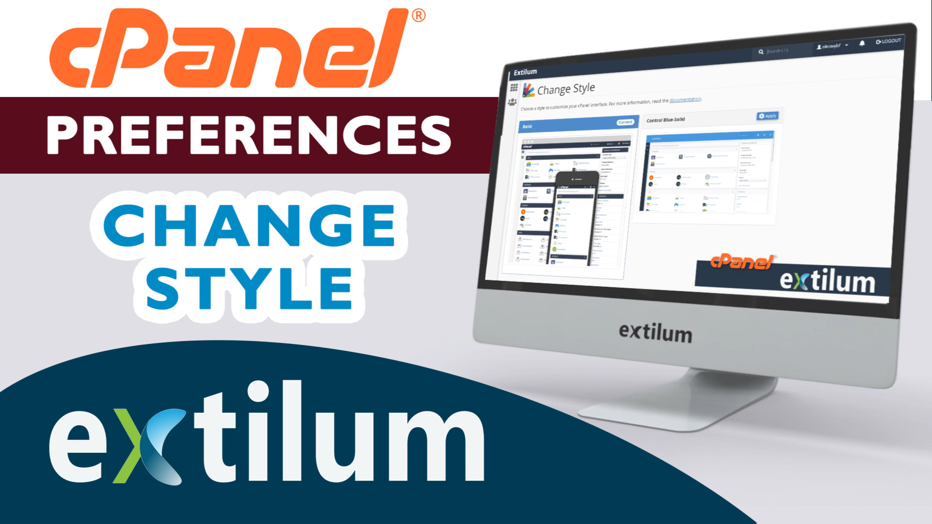 Extilum cpanel - preferences - change style