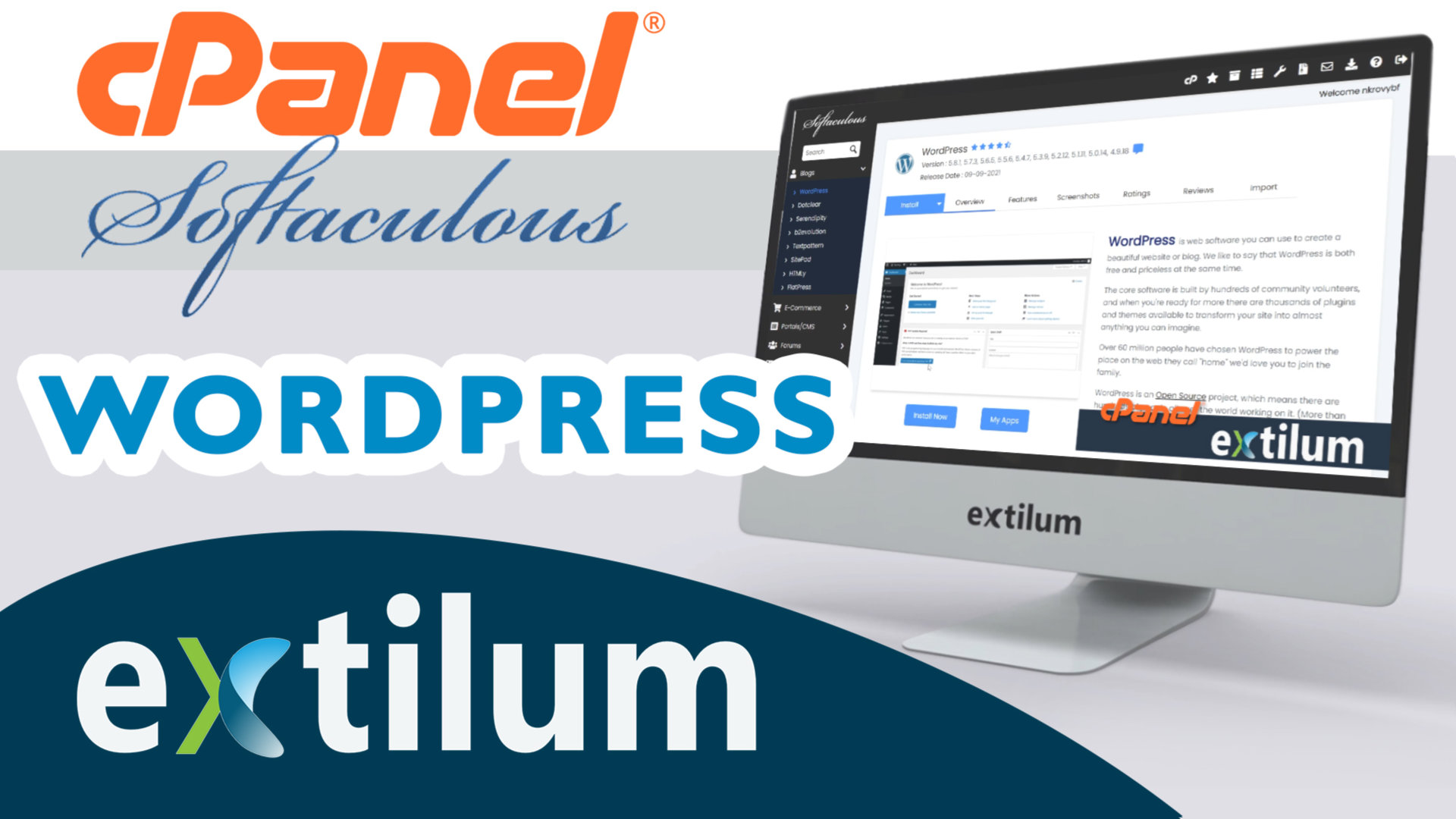 Extilum cpanel - softaculous wordpress