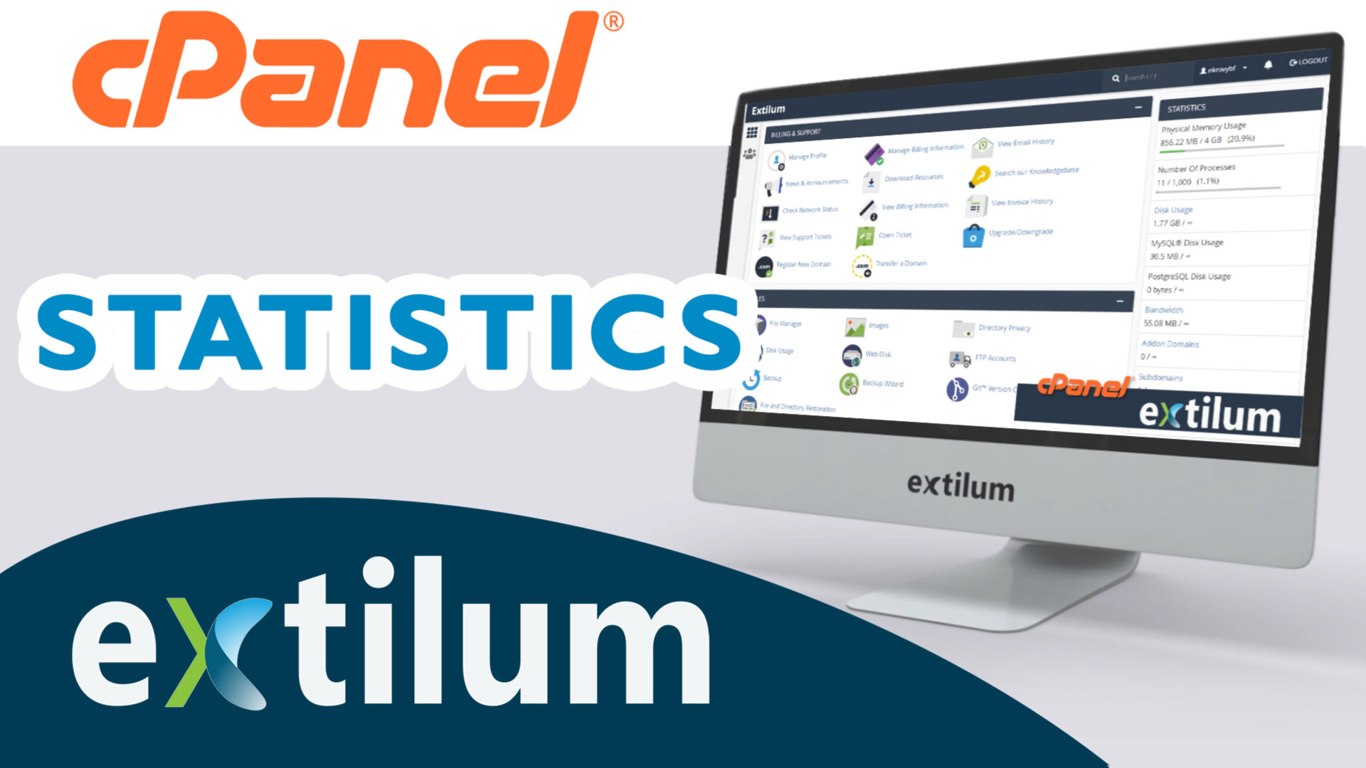 Extilum cpanel - statistics