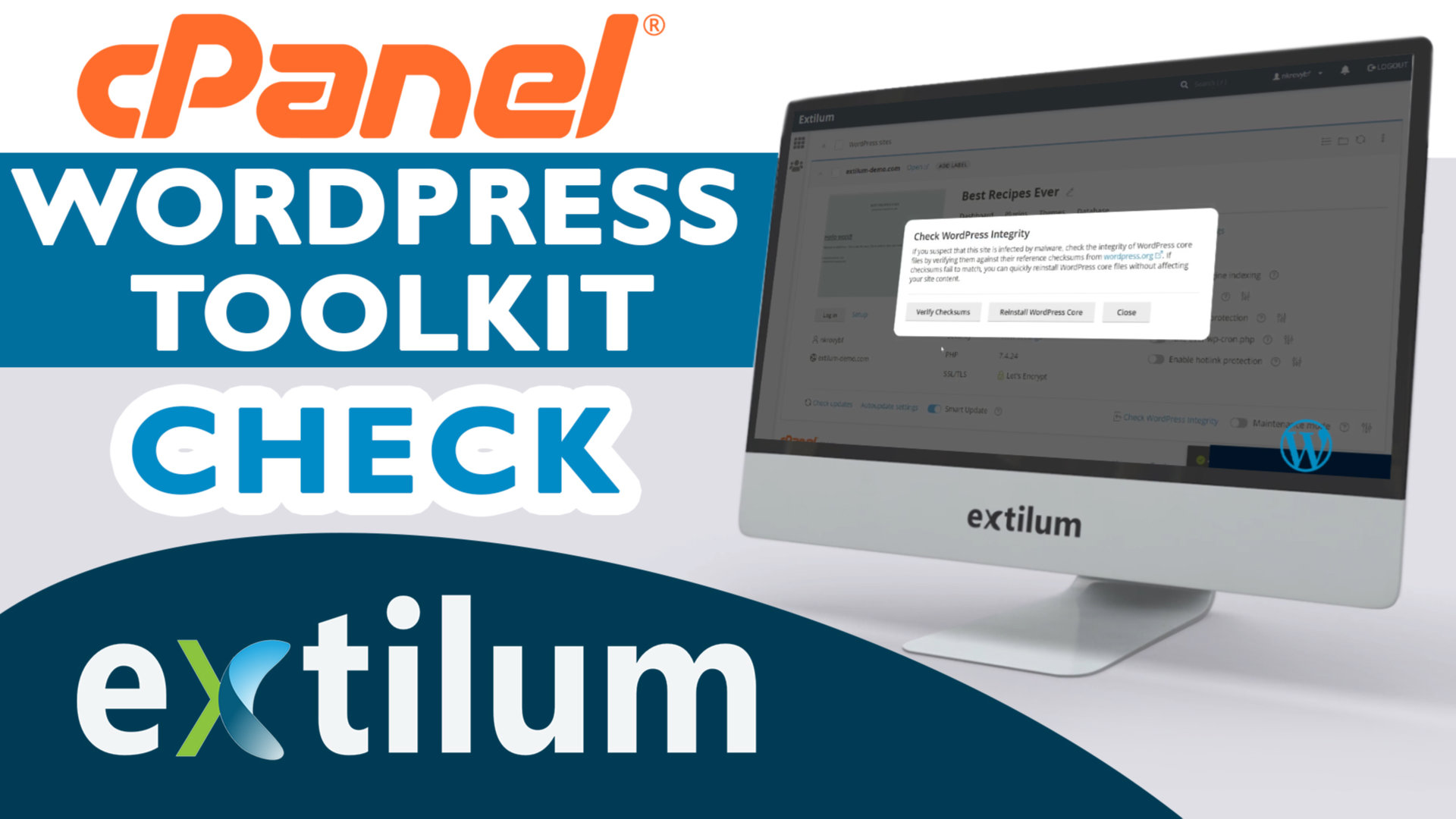Extilum cpanel - wordpress toolkit - check