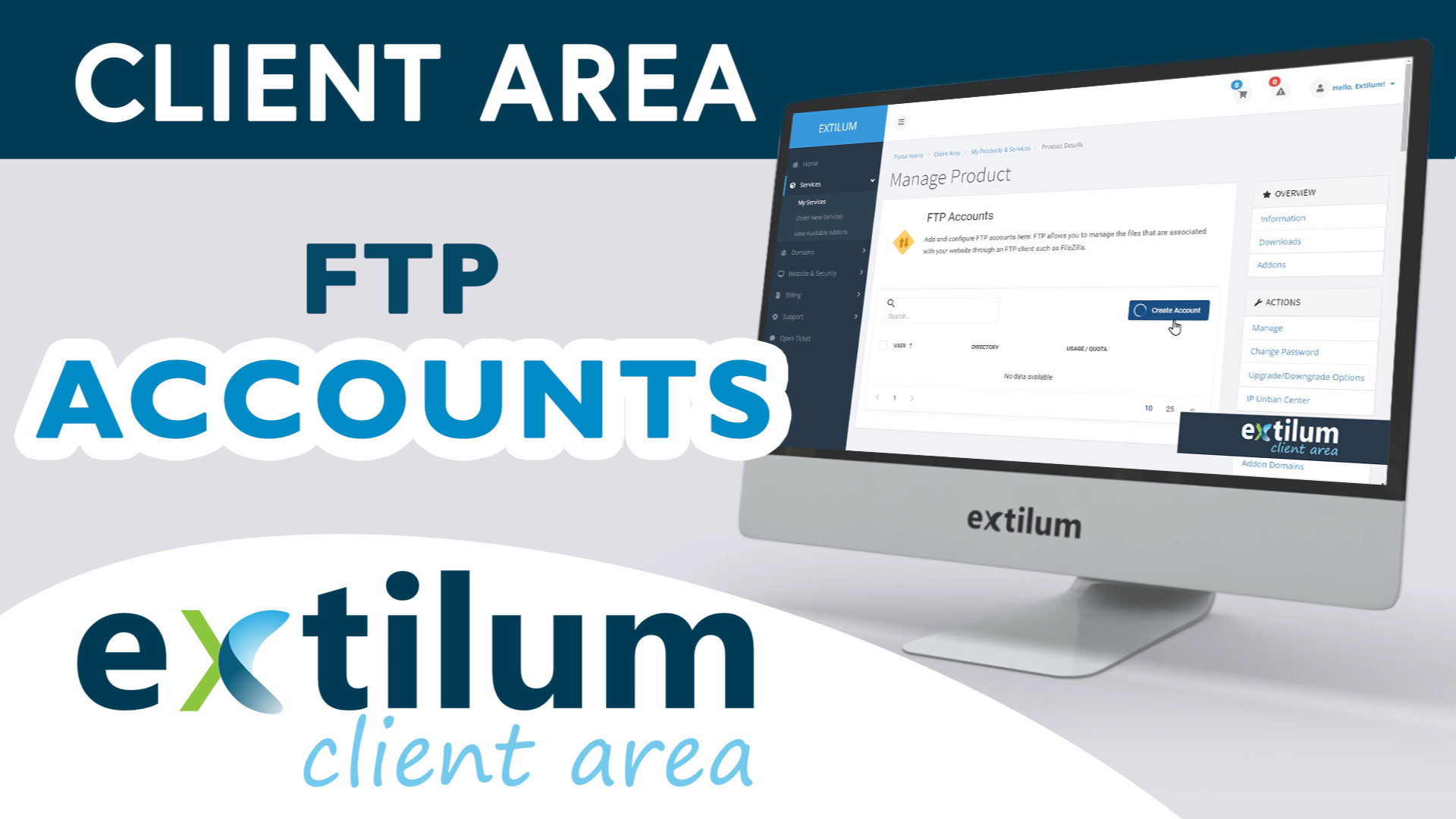Extilum Client Area - FTP Accounts