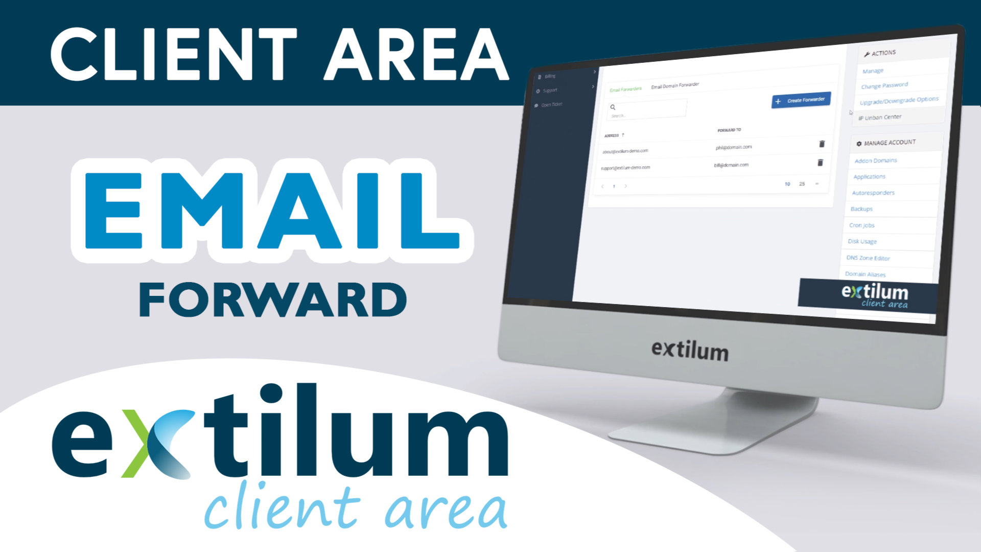 Extilum Client Area Email Forward