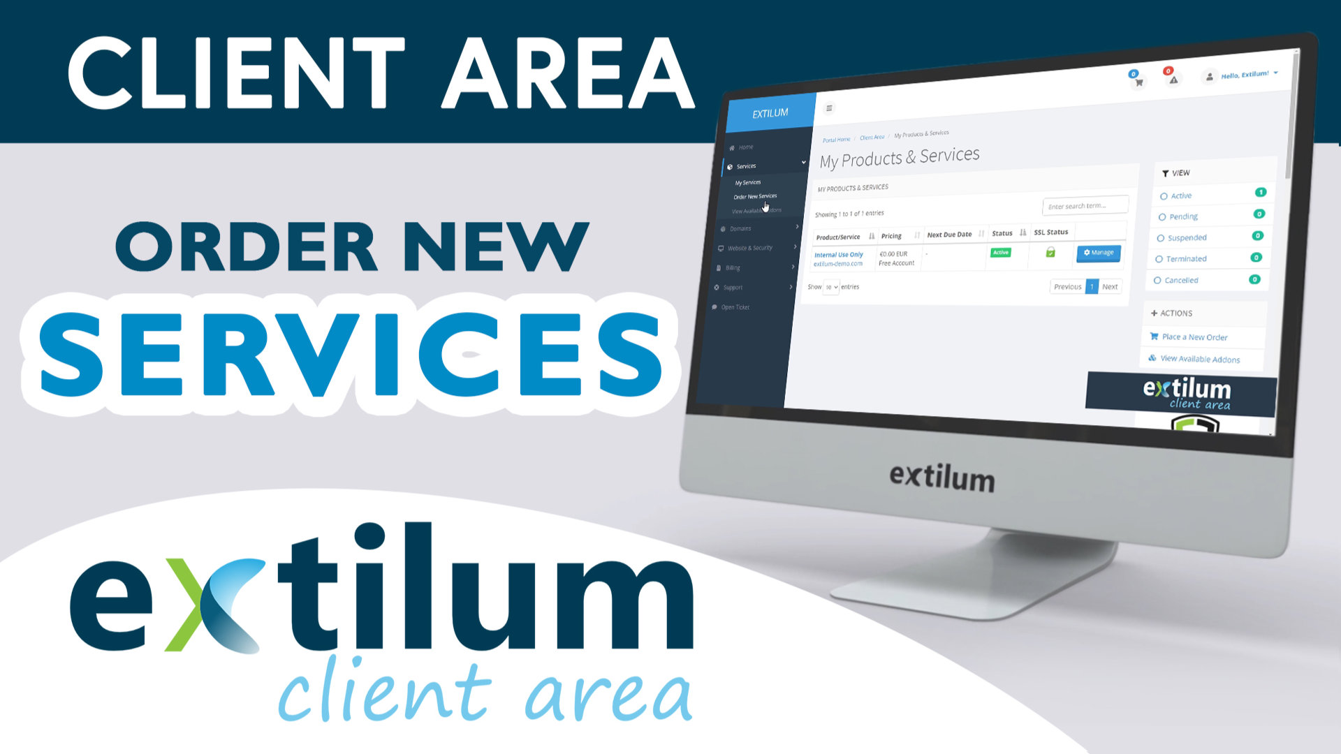 Extilum Client Area - Open Ticket