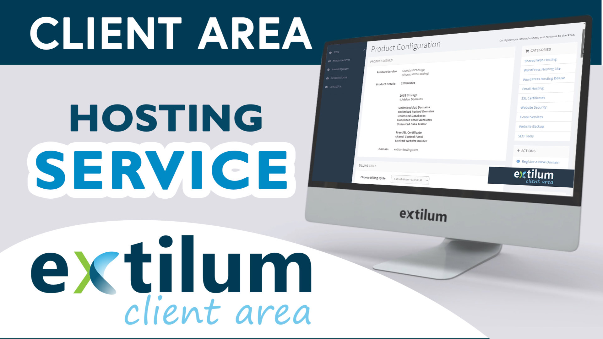 Extilum Client Area - Buy Hosting Service