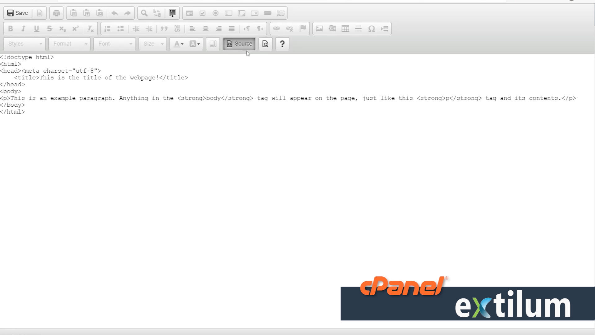 Extilum cPanel - File Manager - html editor