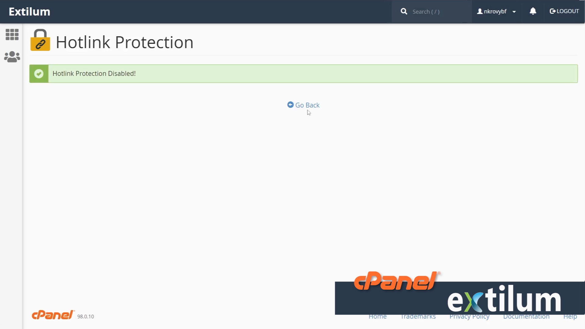 Extilum cPanel - Security - Hotlik protection