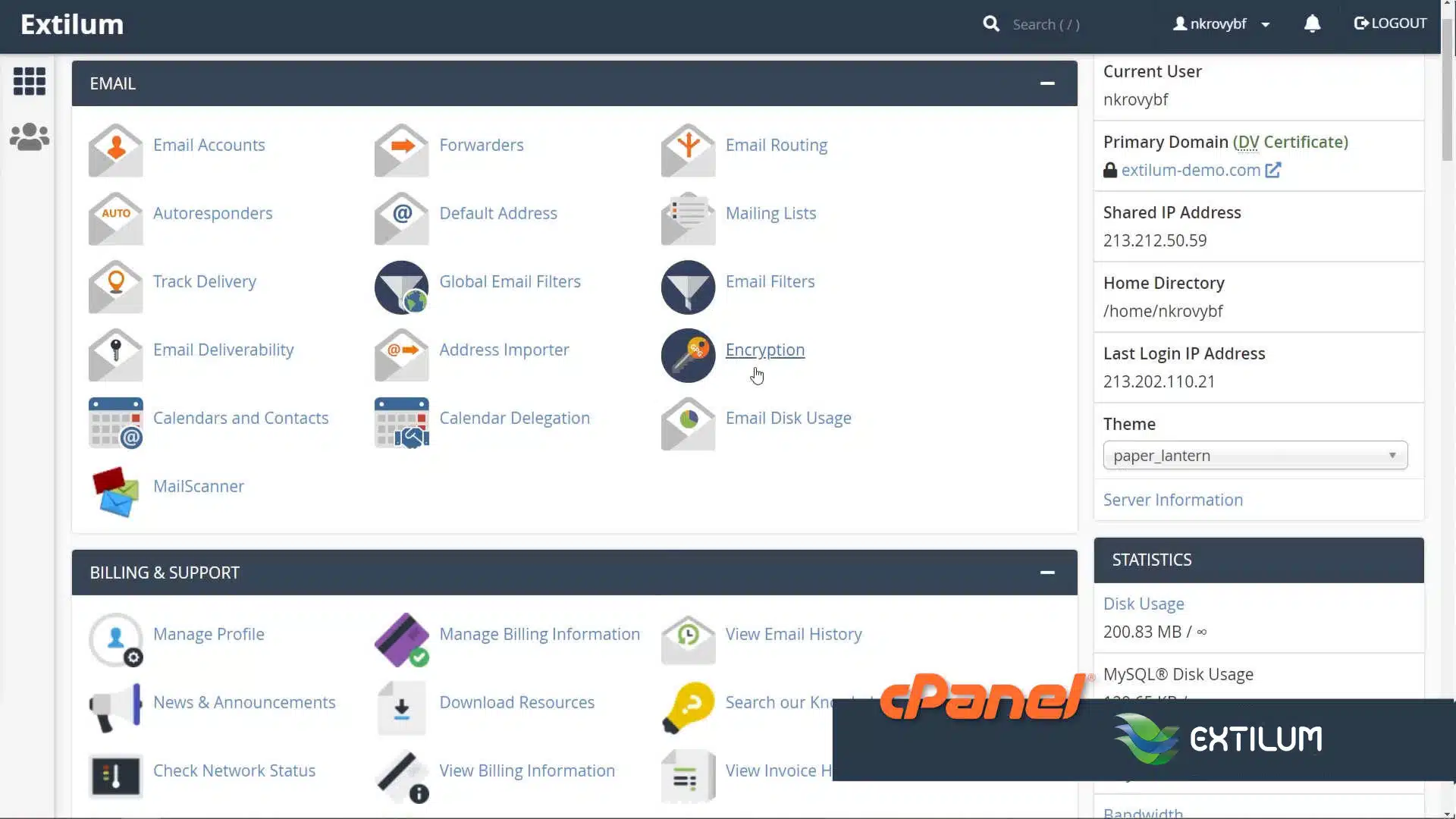 Extilum cPanel - Global Email filters