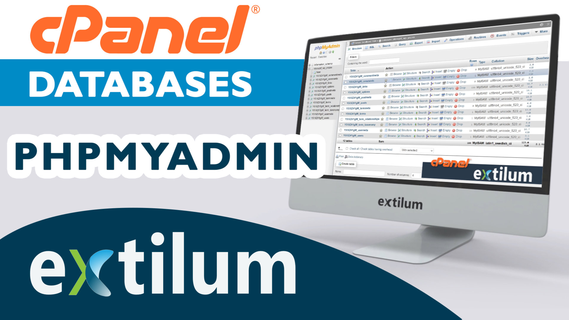 Extilum cpanel - databases - phpmyadmin
