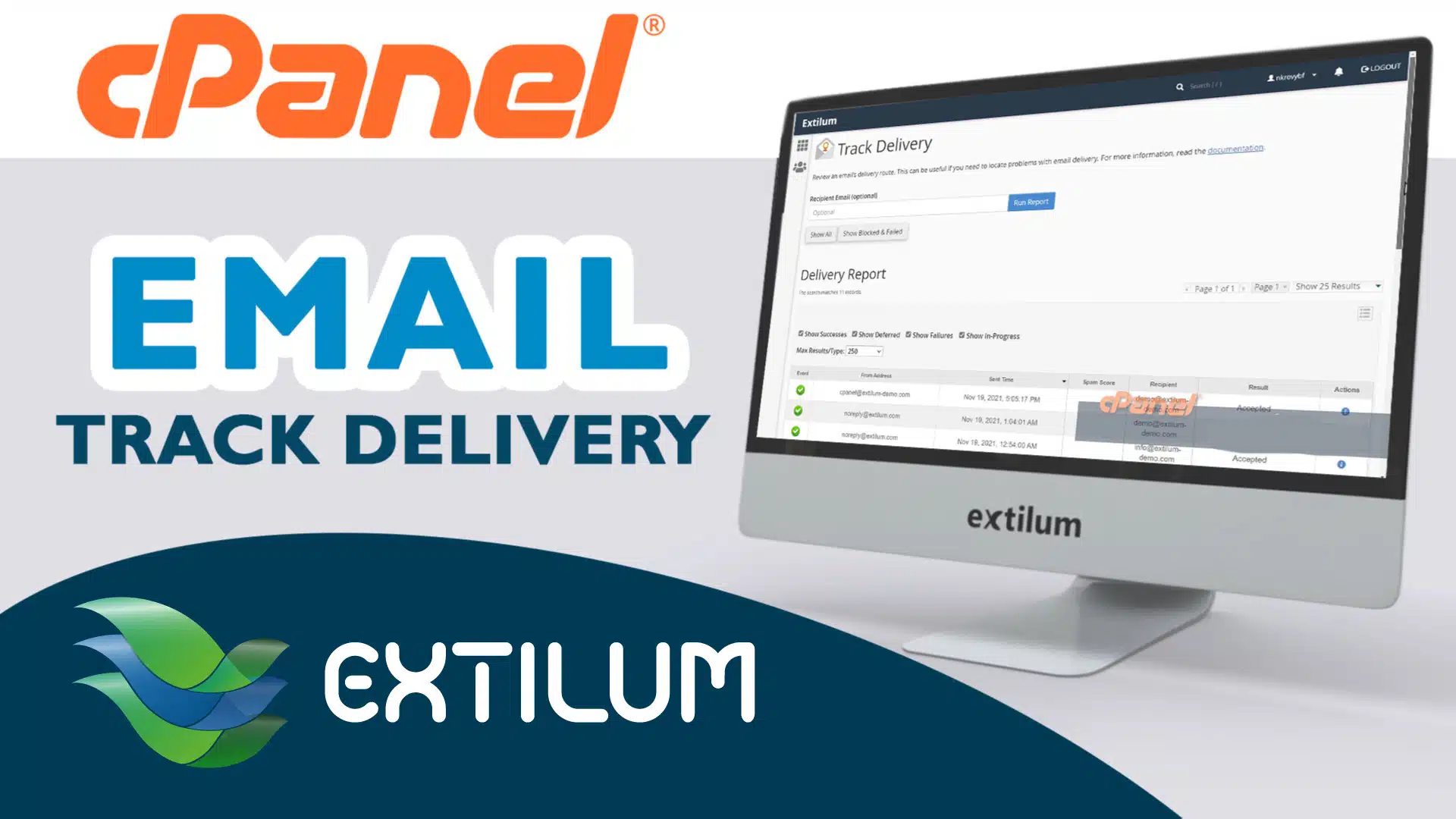 Extilum cpanel - Emails - Track delivery
