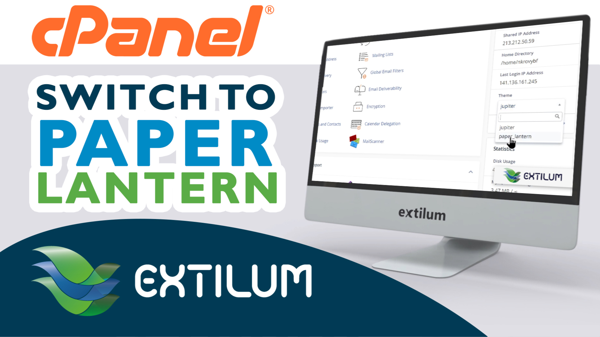 Extilum cPanel - Switch to Paper Lantern