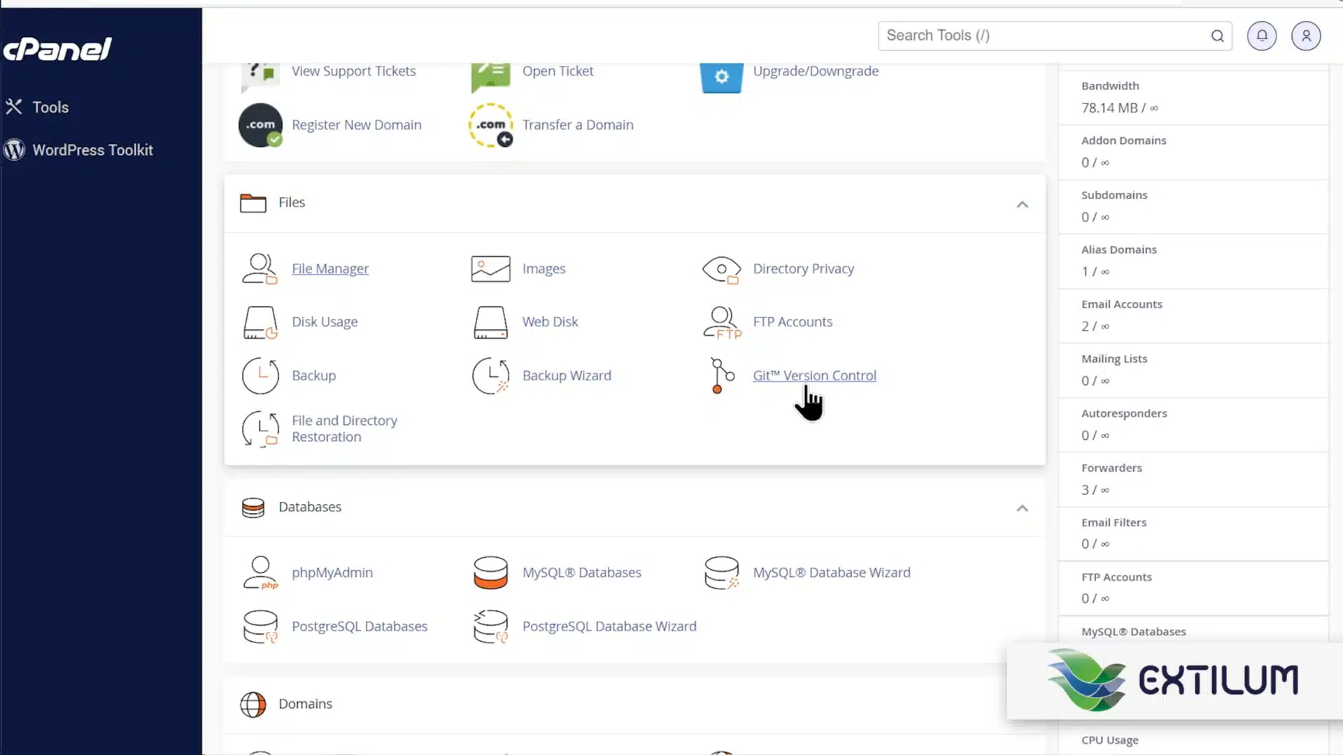 Extilum cPanel - Delete a Git Repository
