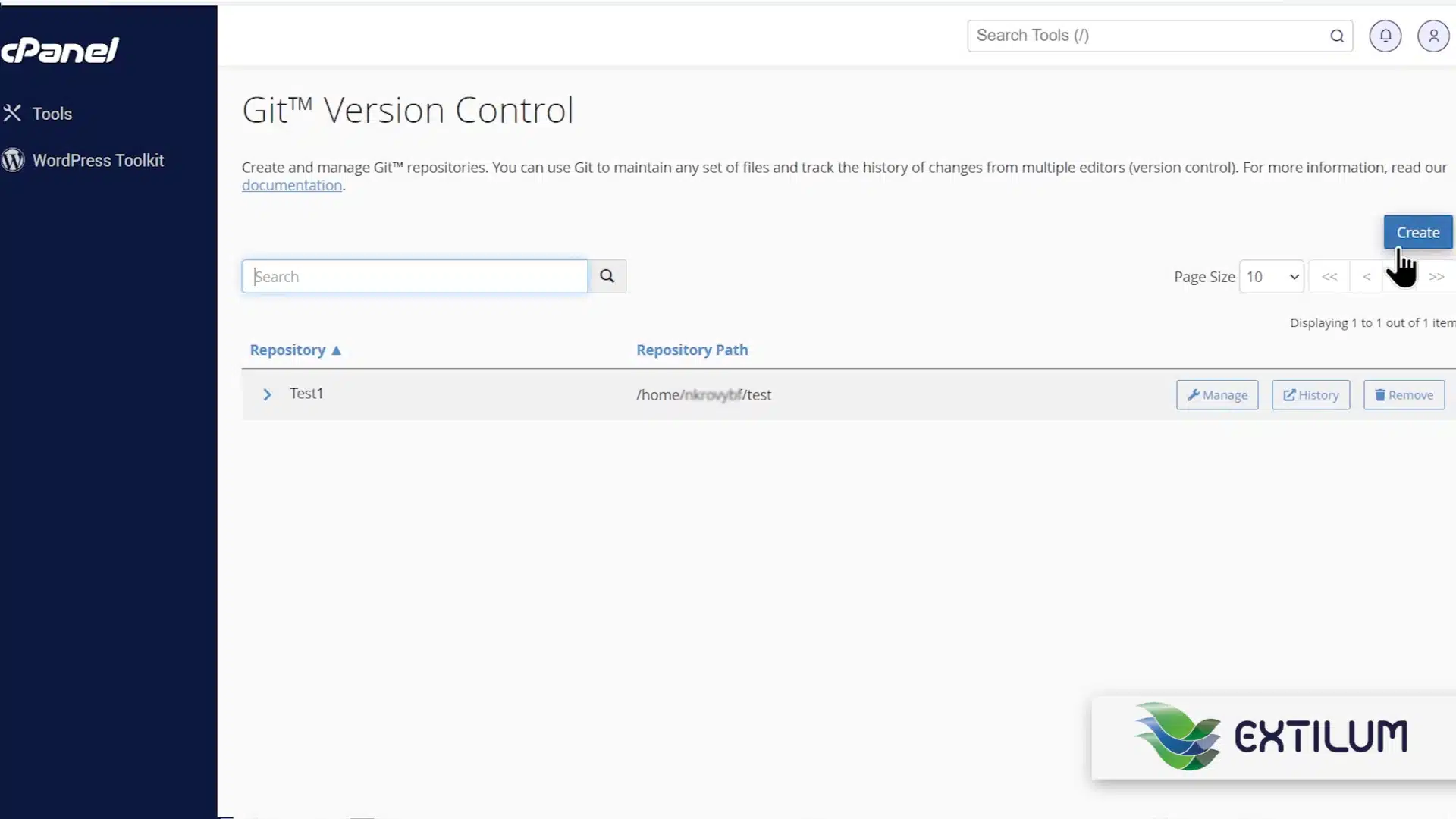 Extilum cPanel - Clone a Remote Git Repository