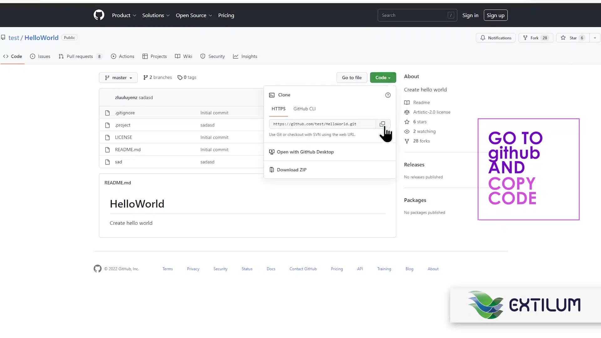 Extilum cPanel - Clone a Remote Git Repository